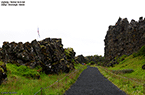 Islande (Iceland) - Lögberg ou Rocher de la Loi - La Faille Almannagjá - Lieu des réunions du Parlement historique Alþing ou Althing - Parc national du Parlement þingvellir - Thingvellir