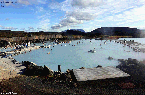 Islande (Iceland) - Jardbodin ou Mývatn Nature Baths sur la rive orientale du lac Mývatn