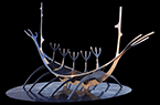 Islande (Iceland) du sud-ouest - Sculpture - Voyageur du Soleil - Sólfarið - The Sun voyager - à Reykjavik