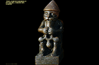 Islande (Iceland) - Thor - Tor - Dieu du tonnerre et des éclairs ; Dieu du ciel - Copie commerciale d'une statuette de Thor trônant avec son marteau - Musée national d'Islande, Reykjavik (1000 après J.-C.)