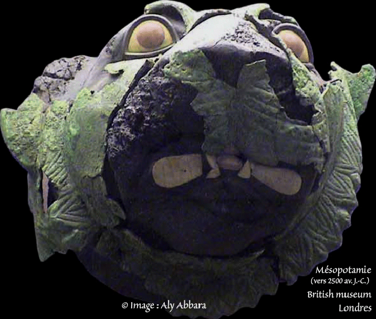 Tête de lions - Œuvre décorative - Basse-Mésopotamie - vers 2500 av. J.-C. - British museum - Londres