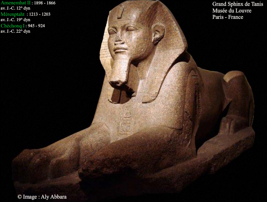 Égypte - Le grand sphinx de Tanis (lion androcéphale) - Musée du Louvre - Paris
