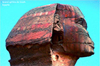 Sphinx de Chéfren - les derières traces de sa coloration - Guiza