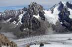 Glacier l'Argentière, l'aiguille l'Argentière, l'aiguille du Chardonnet et l'aiguille d'Adams Reuilly