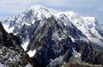 Le massif du Mont Blanc vue de l'Aiguille des Grands Montets
