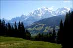 Megève : Panorama du massif du Mont Blanc 