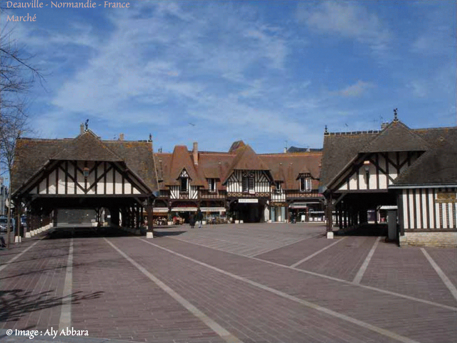 Deauville-sur-Mer : la place du marché