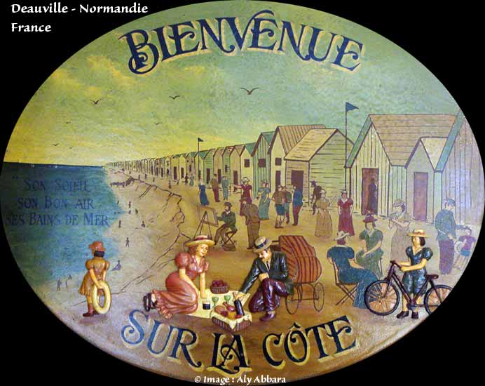 Deauville - Normandie : panneau publicitaire