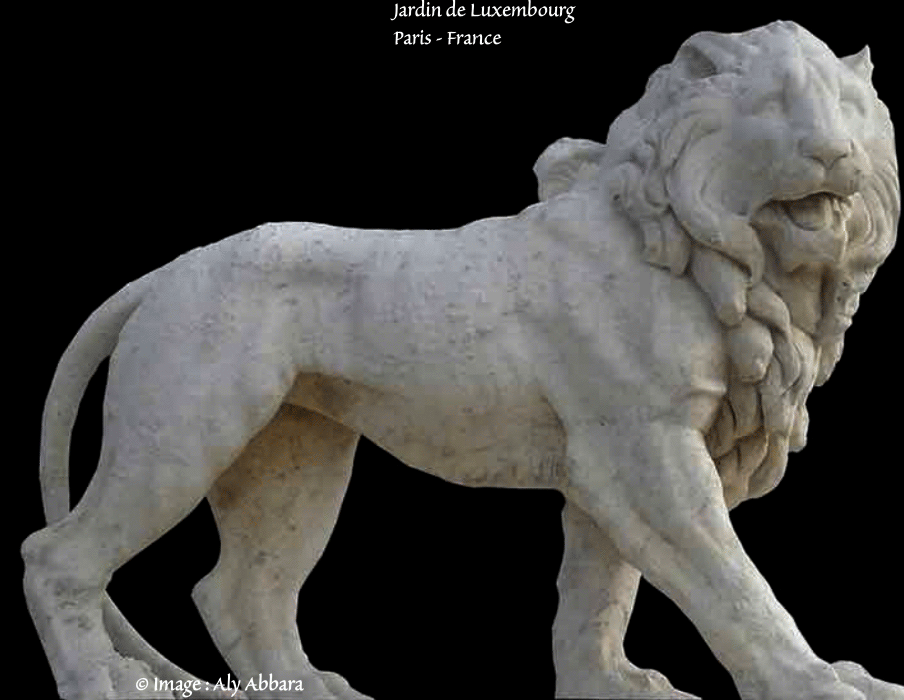 Les lions gardiens - Jardin de Luxembourg - Paris VIe - France