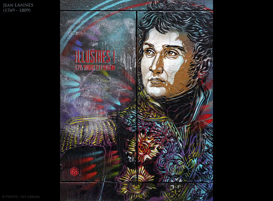 Art mural - Rues de Paris - Œuvre signée par C215 - Jean LANNES (1769 - 1809)
