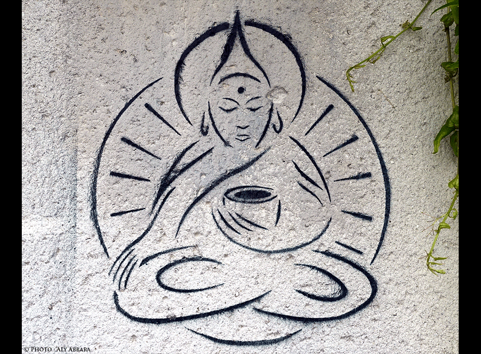 Paris - Art urbain mural - Oeuvre non signée - Image de Bouddha
