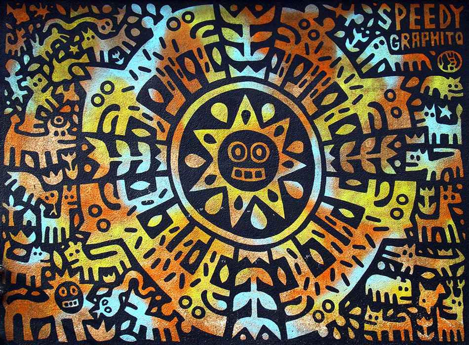 Paris - Art urbain mural - Peinture signée : Speedy graphito