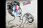 Paris - Art urbain mural - Oeuvre non signée - Barbie au bain