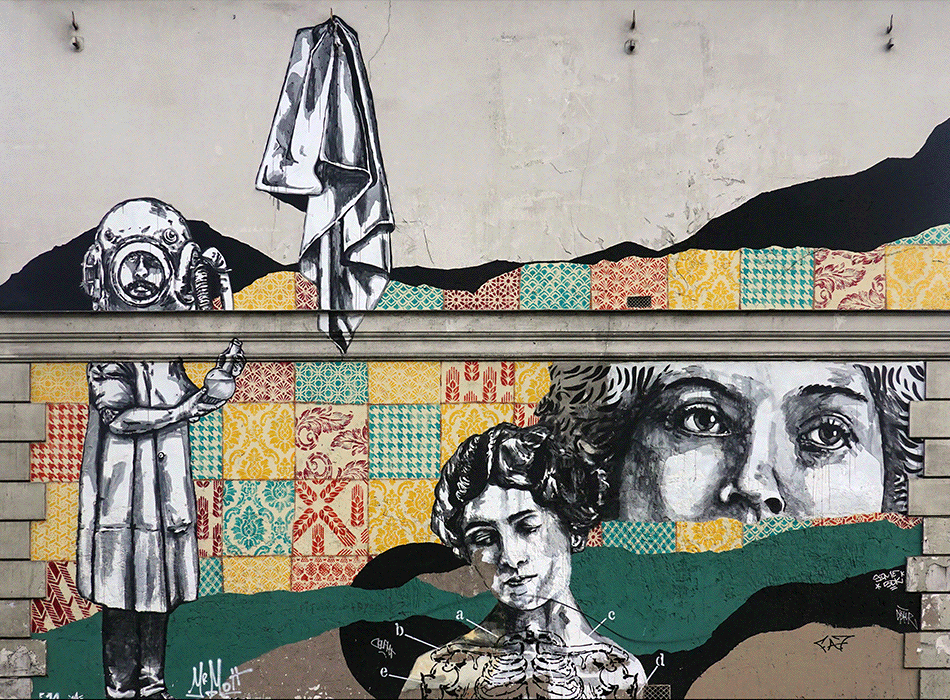 Paris - Art urbain mural - Avenue Général Leclerc  - Paris 14° arrondissement