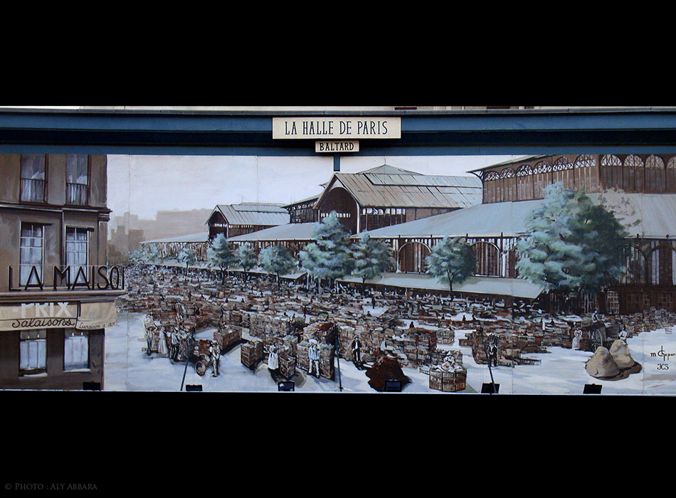 Paris Art urbain mural - Enseigne de marchand de légumes et fruits