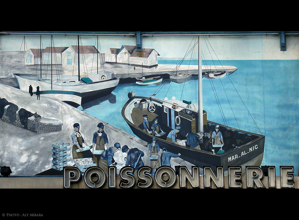 Paris - Art urbain mural - Poissonnerie - Enseigne