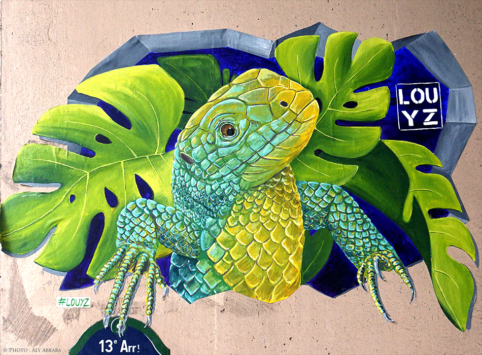 Oeuvre signée Association des Lézarts de la Bièvre - Œuvre signée par Louzy - Tortue verte