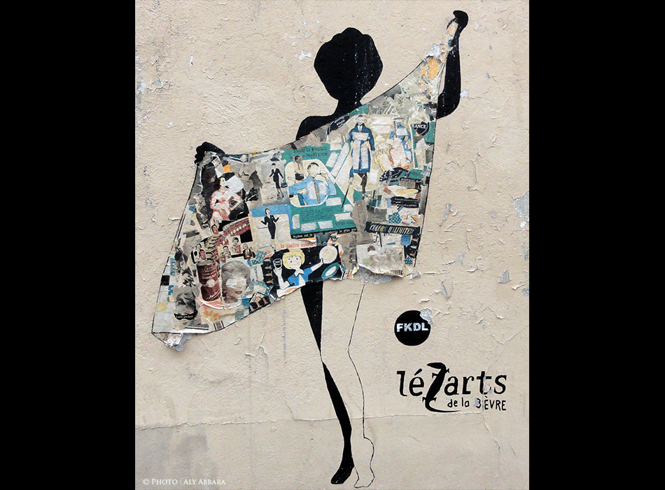 Oeuvre signée FKDL - Association des Lézarts de la Bièvre - Femme - Noire et blanche