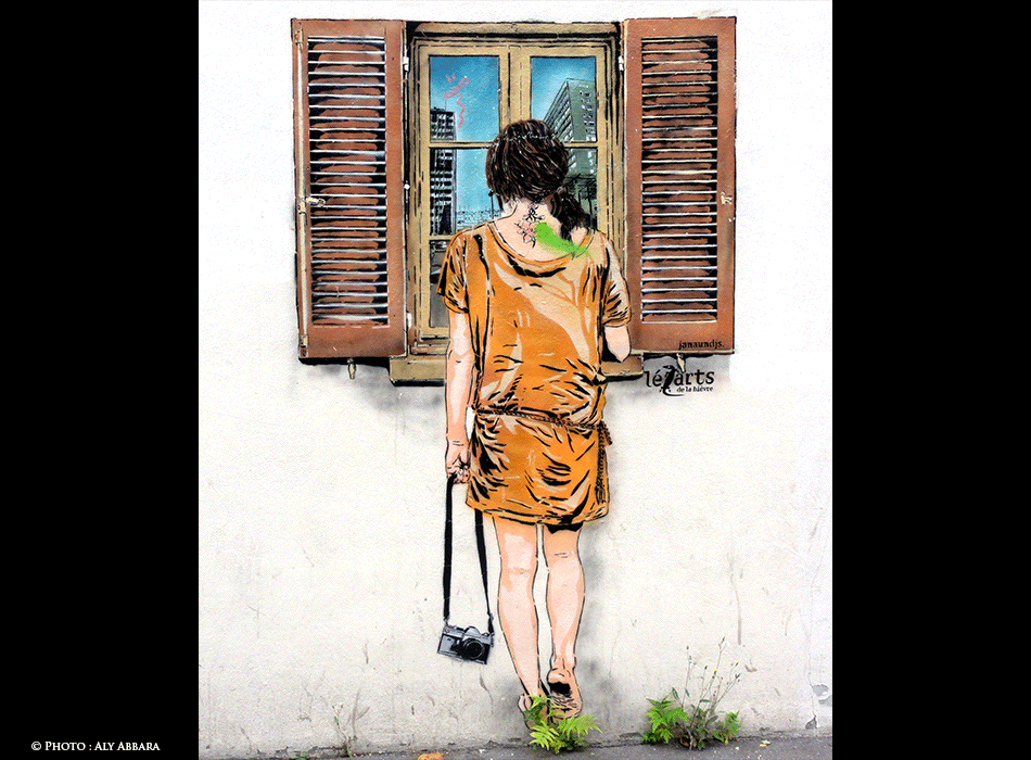 Art mural à Paris - Art Urbain - Janaundji - Lézarts de la Bièvre - Femme photographe (04)