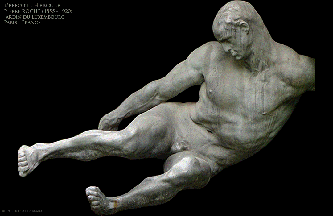 Statue de jardin en pierre Hercule