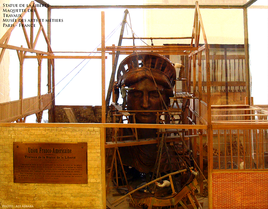 La liberté éclairant le monde - Bartholdi Auguste (1834 - 1904) - Maquette des ateliers du montage de la tête en cuivre - Musée des arts et métiers - Paris