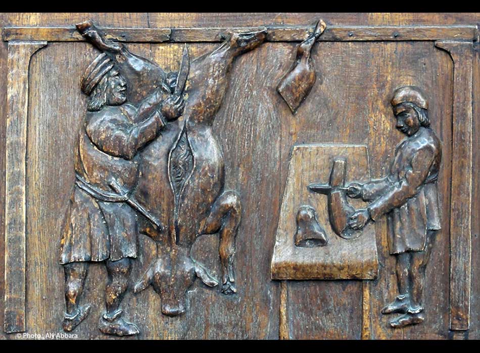 Paris -Arts et métiers : charcutier - الفن في الشارع الباريسي