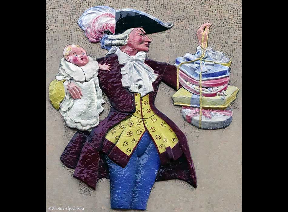 L'enseigne d'un ancien magasin vendant de dragées et chocolats - Paris XIV