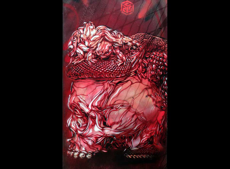 Paris - Arts de la rue - Crâne habité - الفن في الشارع الباريسي