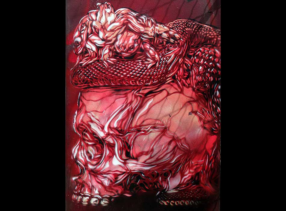 Paris - Arts de la rue - Crâne habité - الفن في الشارع الباريسي