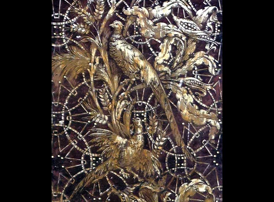 Paris - Arts de la rue - Une Façade dans la rue Moufftard - des faisans - الفن في الشارع الباريسي