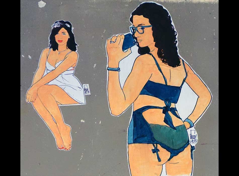 Paris - Arts de la rue - Femmes sexy - الفن في الشارع الباريسي