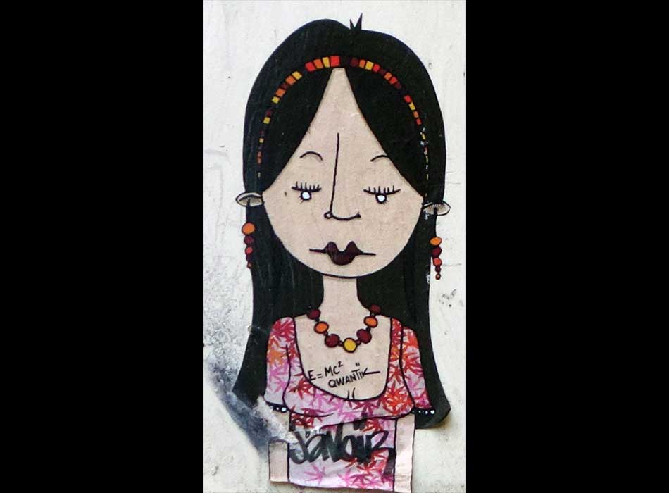 Paris - Arts de la rue - Fille aux yeux de perles - الفن في الشارع الباريسي