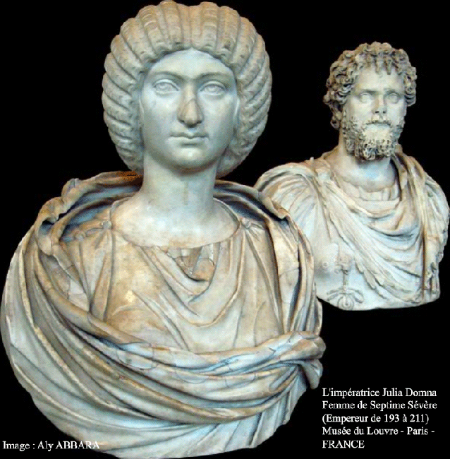 L'impératrice romaine Julia Domna (Émèse 158 - Antioche 217 - جوليا دومنا) - Septéme Sévère - Bustes - Louvre de Paris