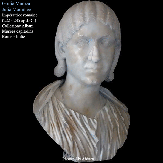 L'Impératrice romaine Julia Mammée (Mammea), la mère de l'empereur Alexandre Sévère (222-235 ap. J.-C.) 