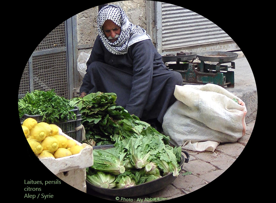 Laitues, persils et citrons :  خَس ـ بقدونس ـ ليمون