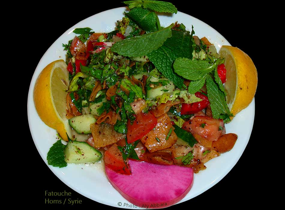 Syrie - Homs (Émèse) - Fatouche : salade au pain grillé -  فاتوش 