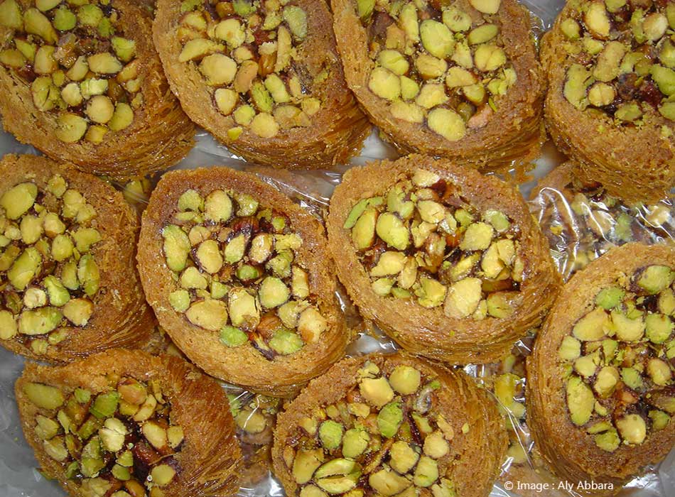 Pâtisserie syrienne - Homs - kinafat farcis - كنافة مبرومة  - حمص 