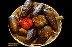 Syrie - Homs (Émèse) - Légumes farcis : aubergines ; courgettes ; poivron rouge et poivron vert - محاشي الخضر