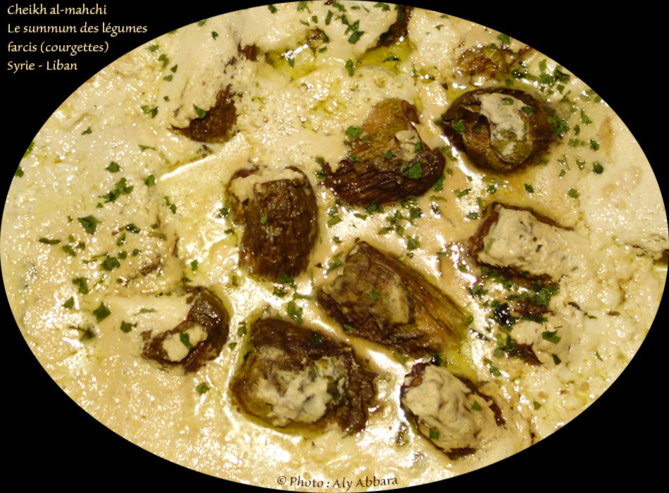 Syrie - Cheikh al-mahchi - Courgettes farcies - yaourt - شيخ المحشي