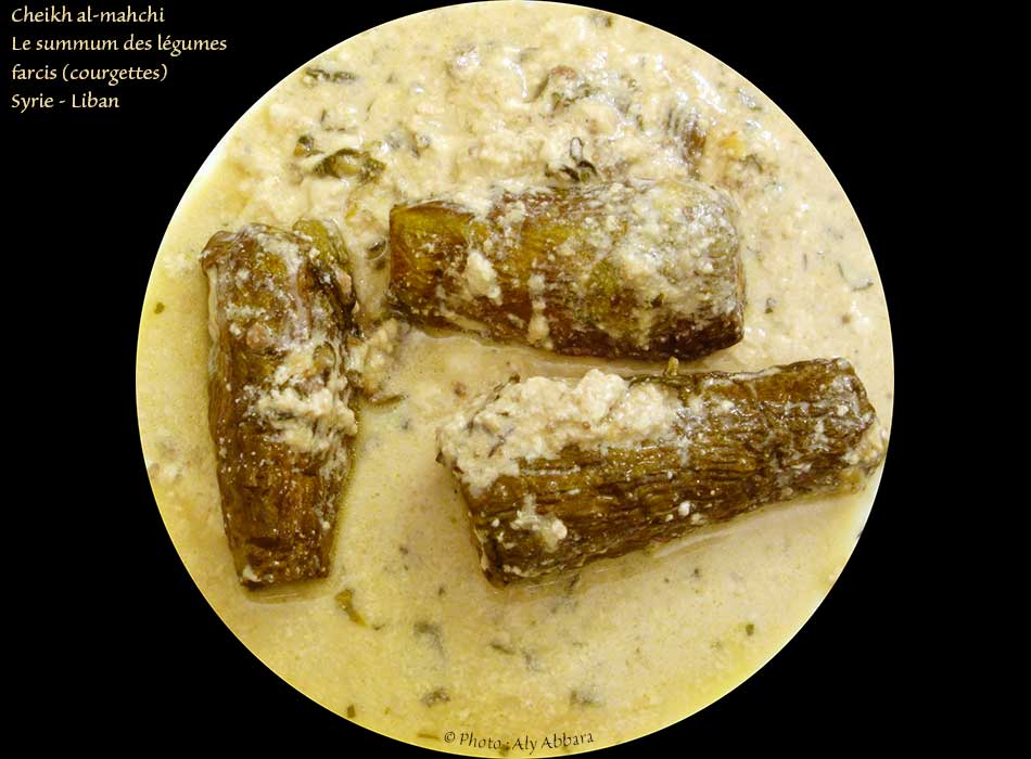 Syrie - Cheikh al-mahchi - Courgettes farcies - yaourt - شيخ المحشي