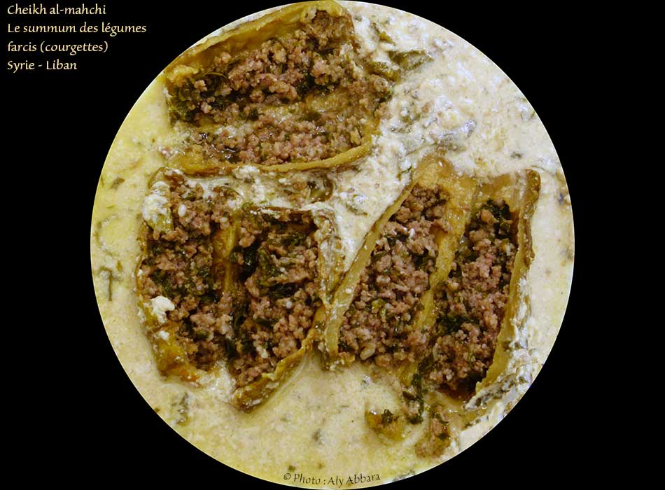 Syrie - Cheikh al-mahchi - Courgettes farcies - yaourt - شيخ المحشي