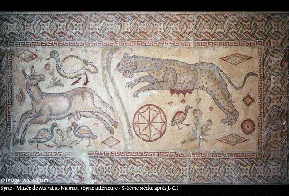 Mosaïque de Syrie - scène animalière