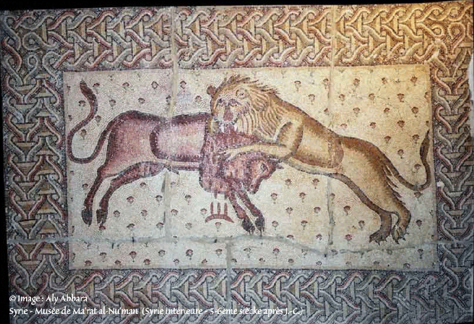 Mosaïque de Syrie - scène animalière