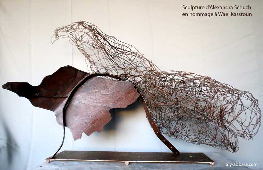 Déesse de la fertilité, sculpture de Jocélyne BURYN, en hommage au sculpteur syrien, Waël Kasstoun, mort sous la torture dans un des enfer en Syrie de 21° siècle