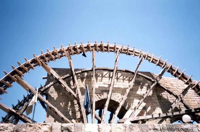 Syrie - Hama : roue du Noria (détail)